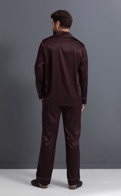 Пижама с брюками мужская темный шоколад (61890-2) фото