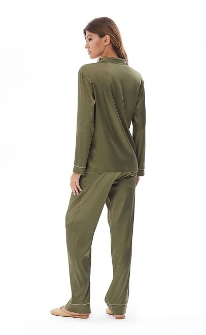 Пижама с брюками оливковый (60579-3) фото