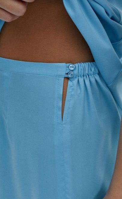 Пижама с шортами женская голубой (61888-11) фото