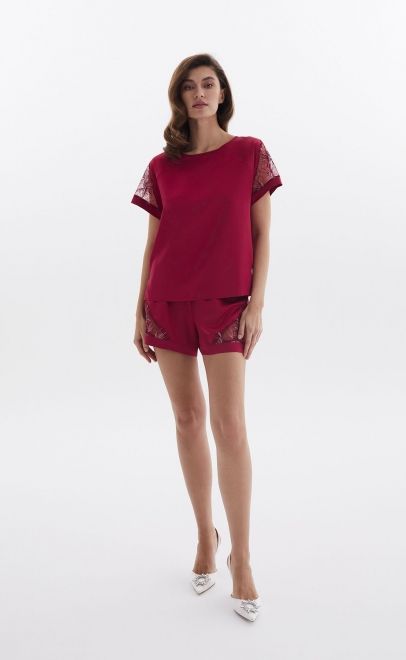 Пижама с шортами вишневый (60560-2) фото