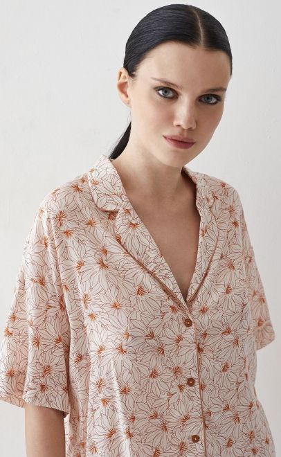 Пижама с шортами персиковый (56519) фото