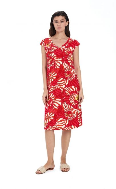 Платье летнее женское красный (52091-4) фото
