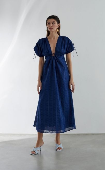 Платье летнее женское  синий (61907-3) фото
