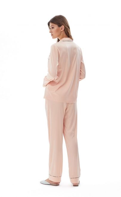Пижама с брюками персиковый (60579-4) фото