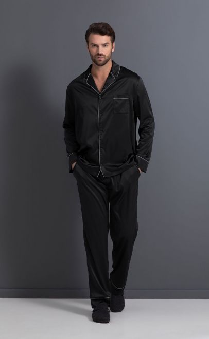 Пижама с брюками мужская чёрный (61890-1) фото