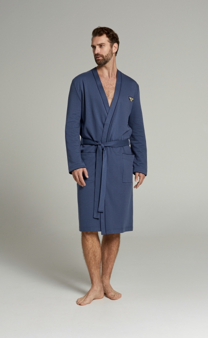 Халат мужской сине-голубой (30471-3) фото