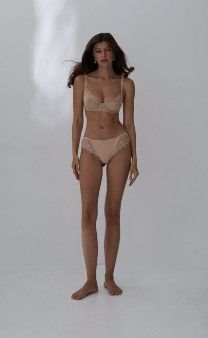 Бюстгальтер с мягкой чашкой бежевый (L00-226) фото