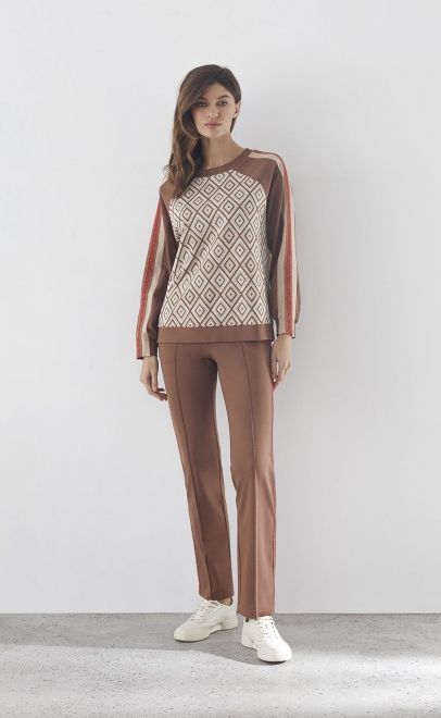 Джемпер женский коричневый (30502-1) фото