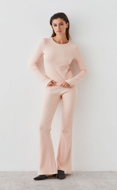 Лонгслив женский нежно-розовый (51991-3) фото