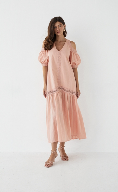 Платье женское пудренный (55479-2) фото