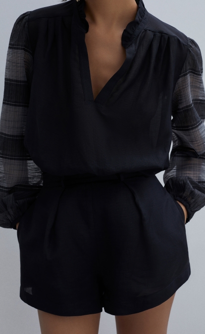 Рубашка женская чёрный (61945-2) фото