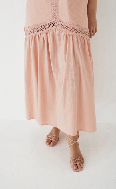 Платье женское пудренный (55479-2) фото