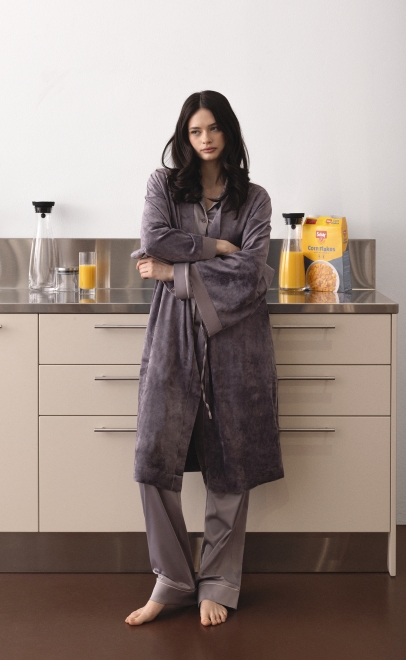 Халат женский laete серо-сиреневый (20467-5) фото