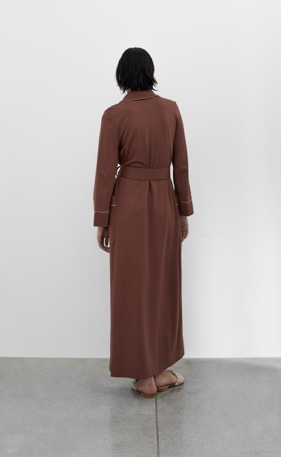 Халат домашний женский коричневый (30507-1) фото