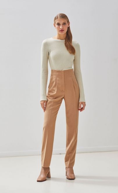 Лонгслив женский холодный бежевый (51991-5) фото