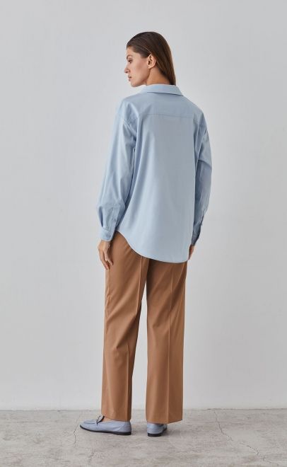 Брюки прямые женские бежевый (13006) фото