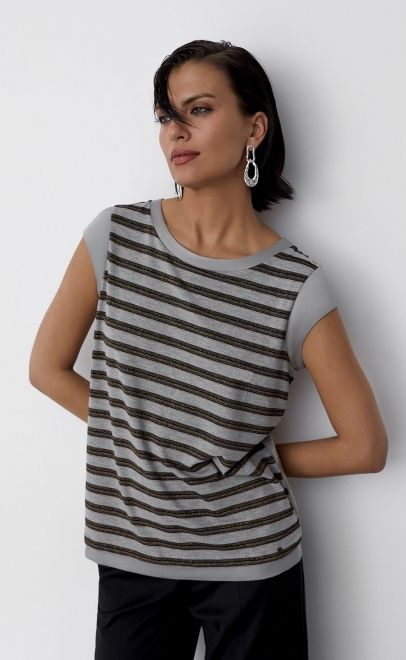 Топ женский светло-серый (56496-2) фото