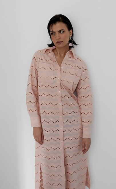 Платье женское пудренный (55483-2) фото