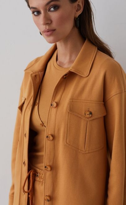 Рубашка женская бледно-золотой (61763-1) фото