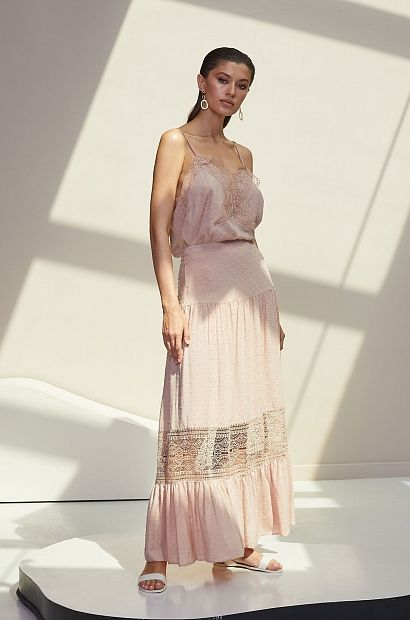 laete Топ летний женский с кружевом