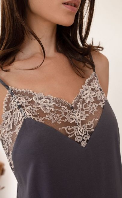 Топ пижамный с кружевом  (51947-2) фото