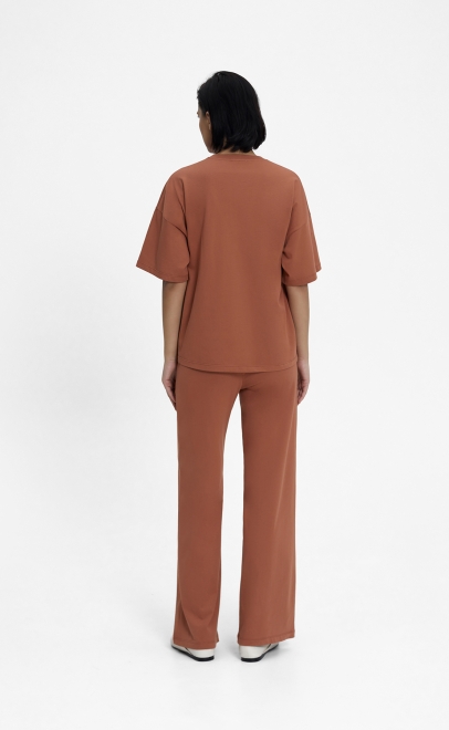 Пижама с брюками женская светло-коричневый (55515-1) фото