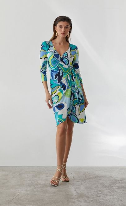 Платье летнее женское бирюзовый (56516-1) фото