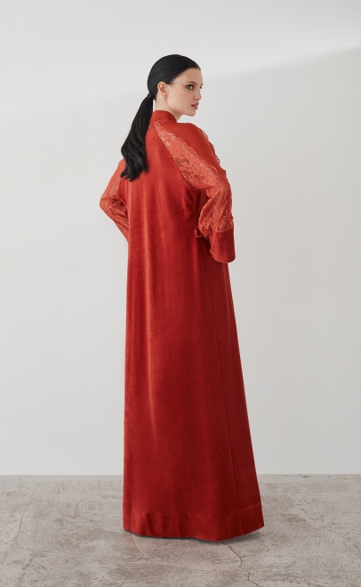 Халат домашний терракотовый (20473-3) фото