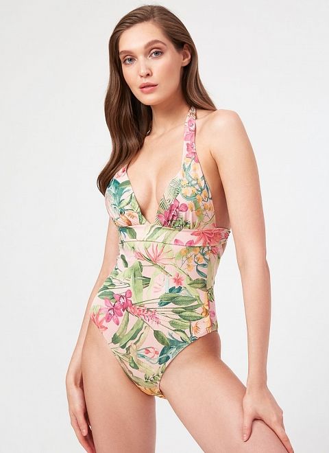 Купальник слитный с уплотненной чашкой фото