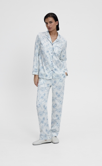 Пижама с брюками бежевый (60544-5+60545-5) фото