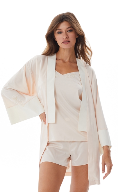 Пижама с шортами топлёное молоко (60580) фото