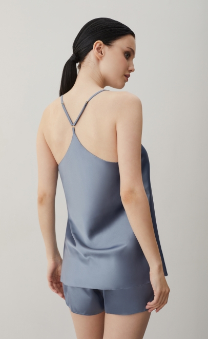 Пижама с шортами женская голубой стальной (61888-5) фото