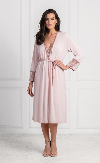 Халат с кружевом  (30226) фото
