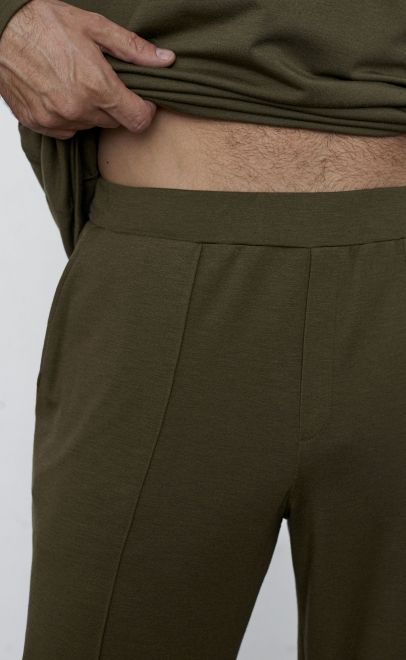 Брюки мужские  оливково-зелёный (30584-1) фото
