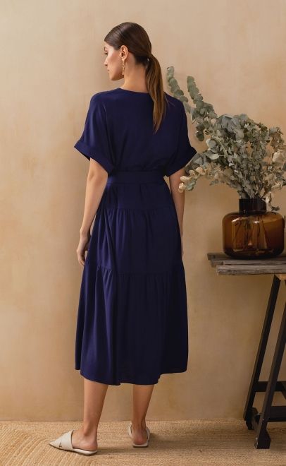 Платье летнее женское тёмно-синий (61749-1) фото