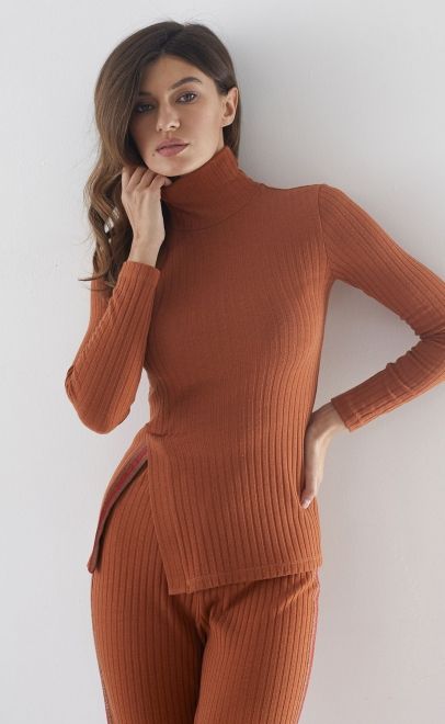 Брюки женские терракотовый (30495-1) фото