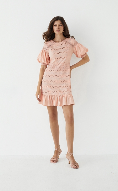 Платье женское пудренный (55478-2) фото