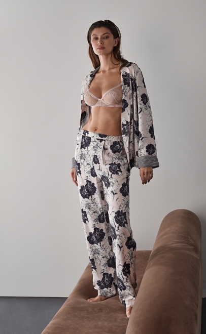 Пижама с брюками розовый (56484) фото