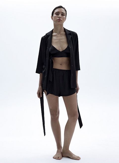 Пижамный комплект с шортами-тройка фото