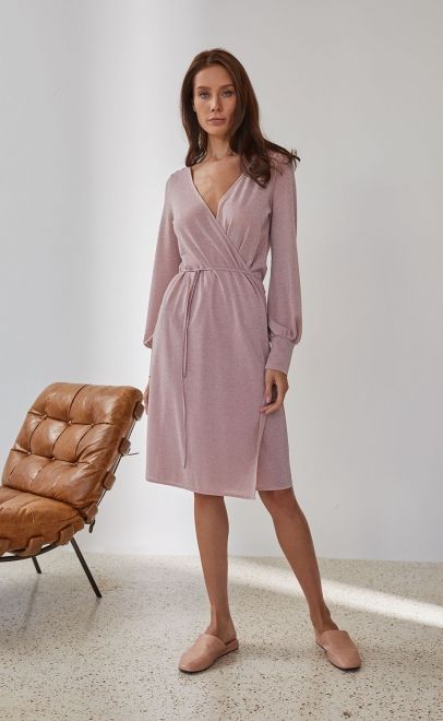 Платье домашнее розовый (51977-3) фото