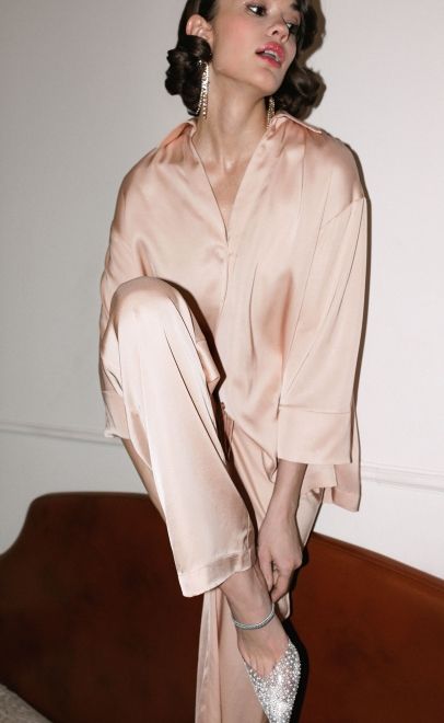 Костюм с брюками женский песочный (62114-2) фото