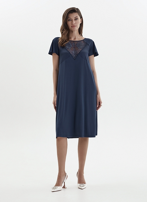 Сорочка женская из вискозы с кружевом фото