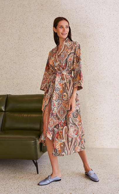 Халат домаший женский бежевый (61760-1) фото