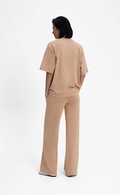Пижама с брюками женская кремовый (55515-9) фото