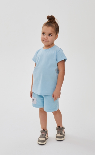 Шорты для девочки голубой (30449-2) фото