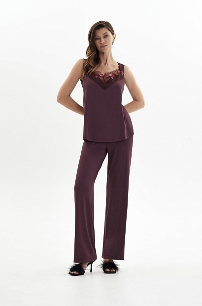 laete Пижама с брюками из вискозы с кружевом