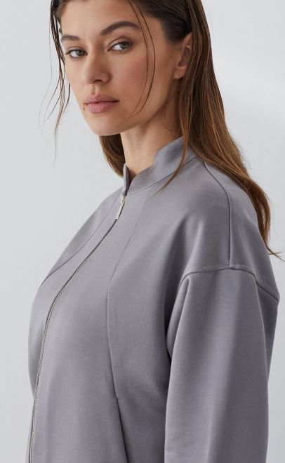 Толстовка летняя женская серый металлик (30555-2) фото