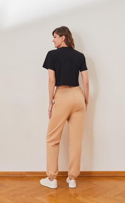 Футболка женская из хлопка чёрный (55380-5) фото