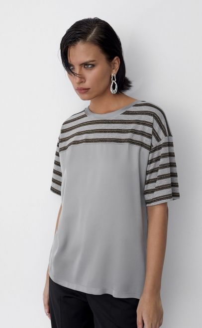 Топ женский светло-серый (56497-2) фото