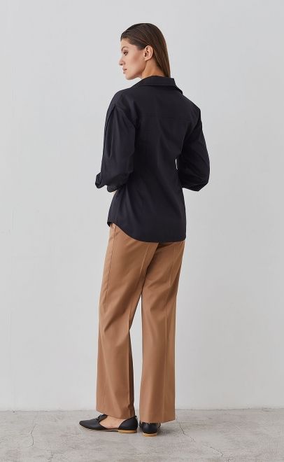 Брюки прямые женские бежевый (13006) фото